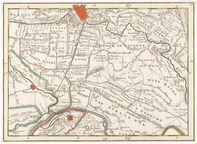 203125 Kaart van het zuidelijke deel van de provincie Utrecht.